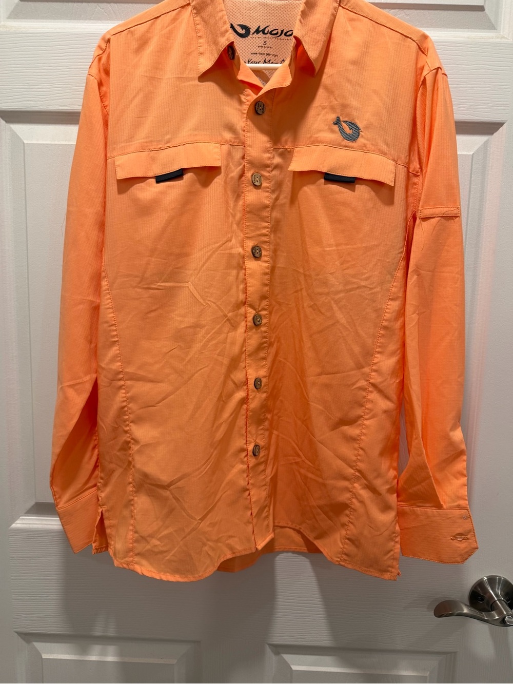 Orange Ladies Long-Sleeve Performance Fishing Shirt